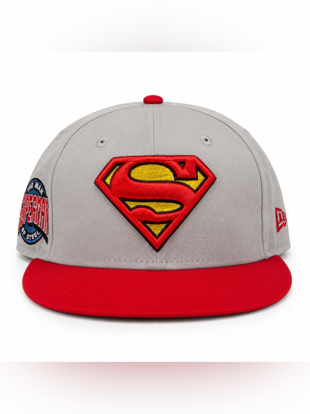 New Era 9FIFTY Superman Snapback Hat DC Comics Man of Steel Gray Red Cap